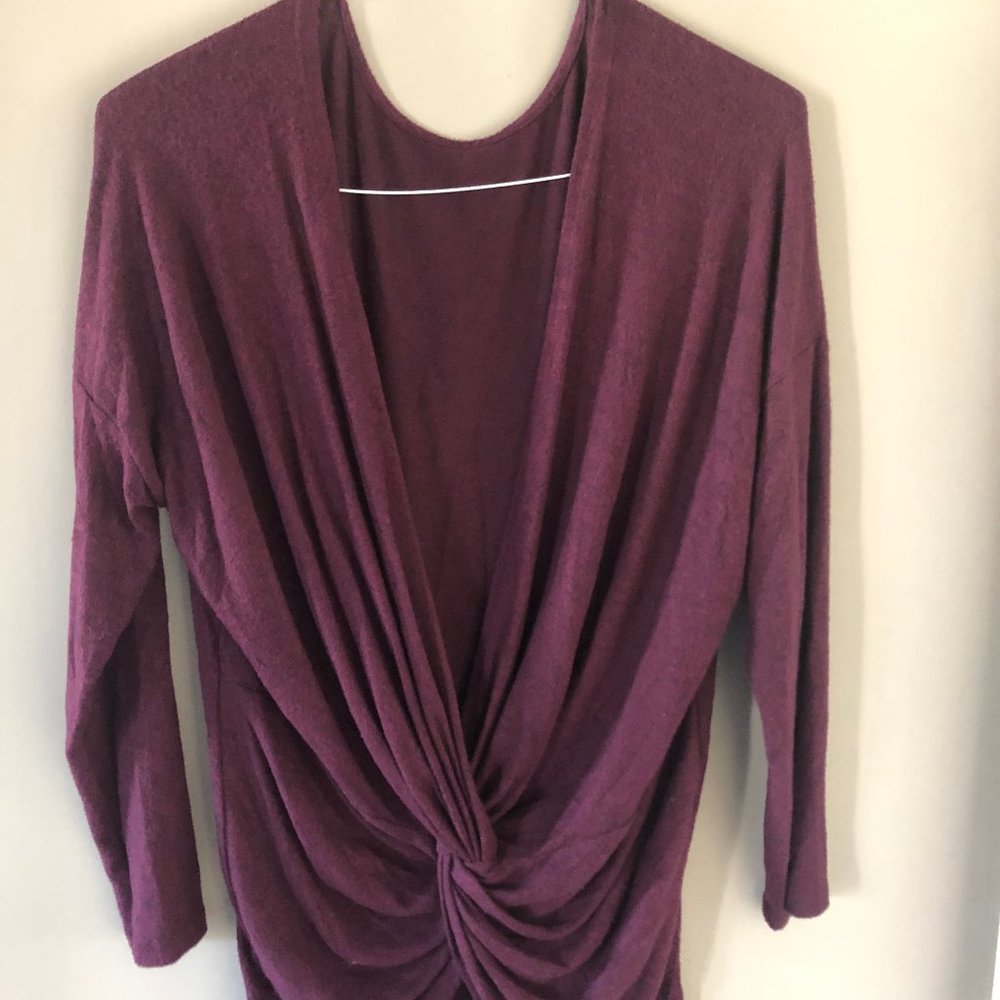 Purple Backless Sweater